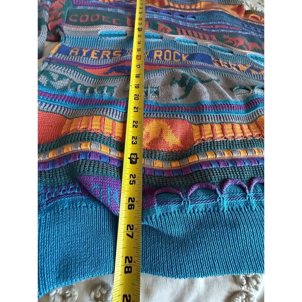 Vintage HySport Australia 100% Cotton Cardigan Sweater Men's Size 14 Coogi Style - Picture 8 of 16